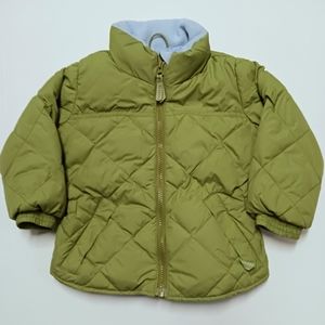 Lands End Green Down Coat 3t